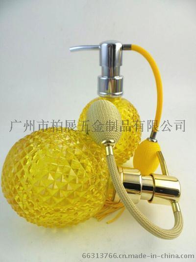 惊艳价出售圣柏雅籣金灿灿款黄色沐浴露、乳液瓶+喷头型号：MYP-03专业制造 质量保证